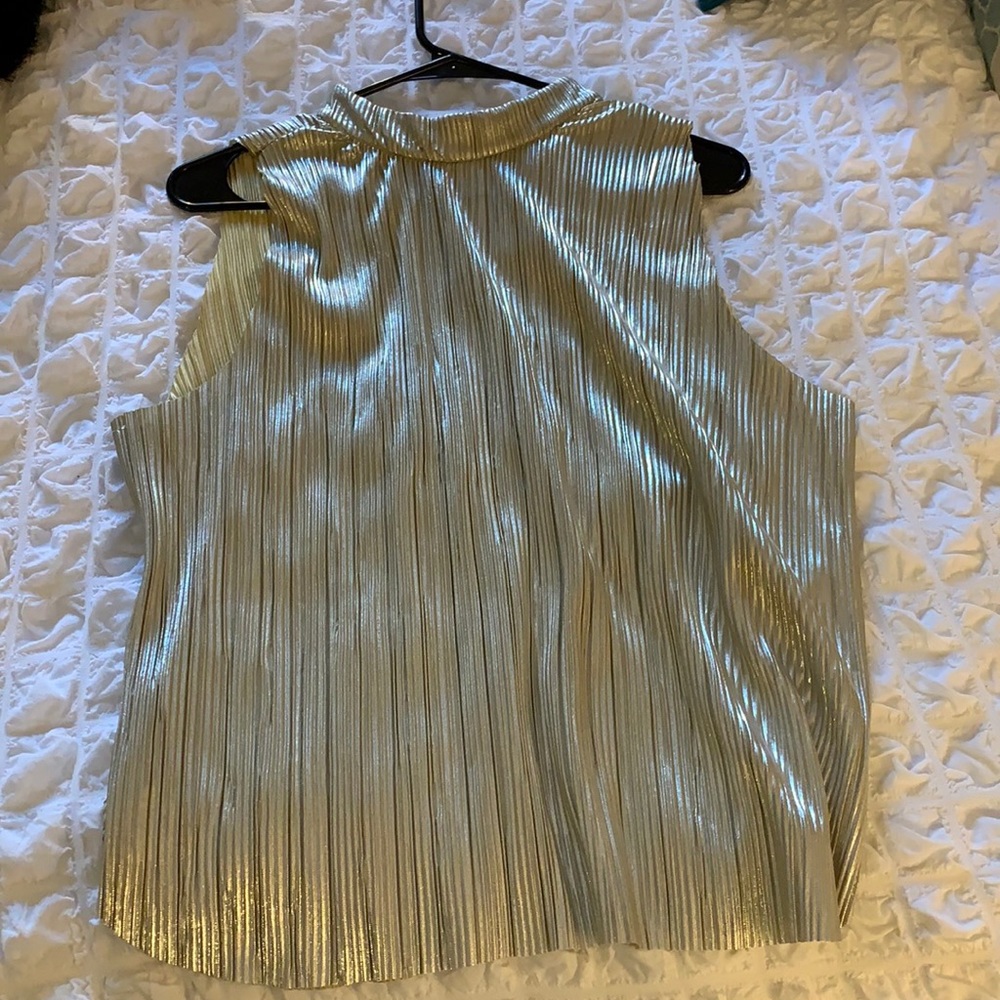 High Neck Line shiny tank